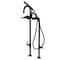 Aqua Vintage CCK8400DL Freestanding Tub Faucet with Supply Line, Stop Valve, Matte Black CCK8400DL - alternate 1